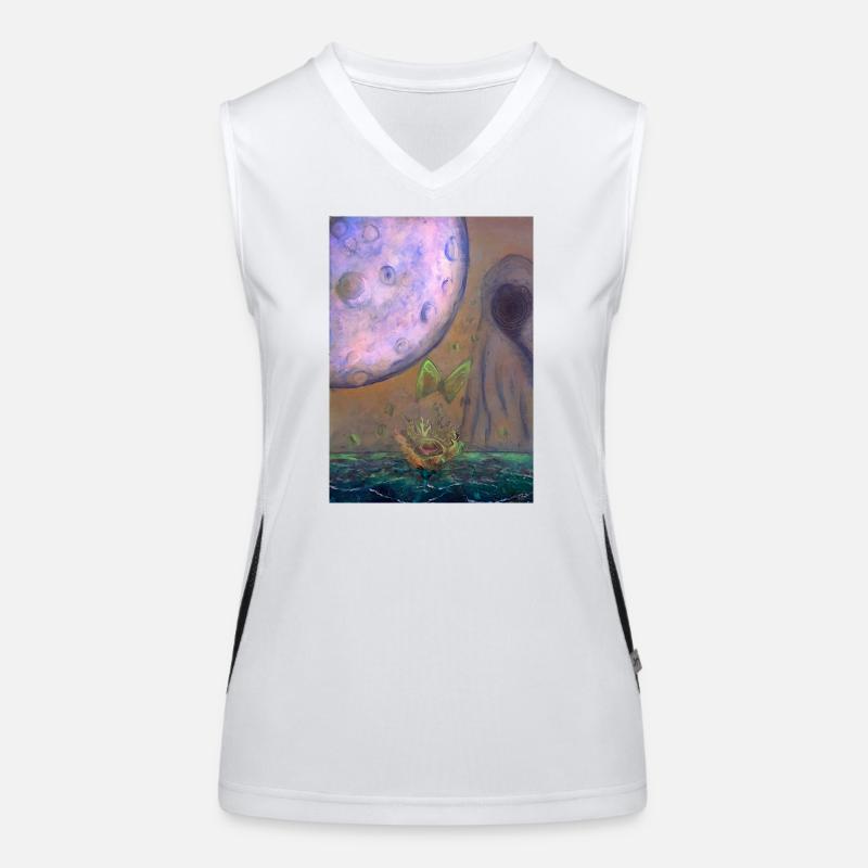 Illustration de paysage de rêve céleste Débardeur respirant contrasté Femme