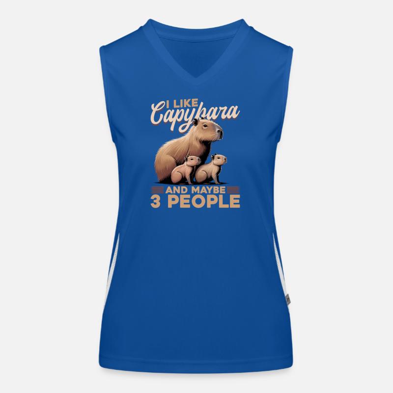 Drôle de Capybara Débardeur respirant contrasté Femme