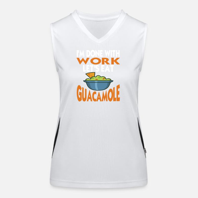I'm Done With Work Let's Eat Guacamole Women's Functional Contrast Tank Top