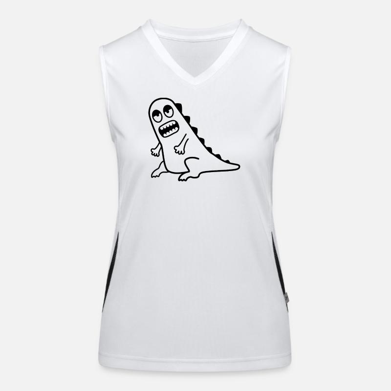 Dino Grrr – T-Rex, Nerd & Comic Style Funktionelles Kontrast-Tank Top für Frauen