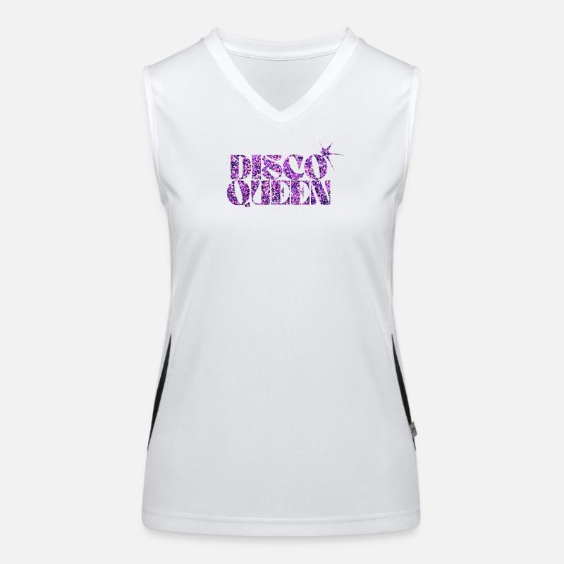 Disco Queen Glitter Pattern Women's Functional Contrast Tank Top