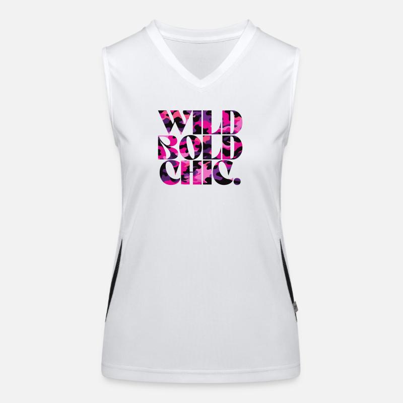 Wild Bold Chic Camo Pattern Design Women's Functional Contrast Tank Top