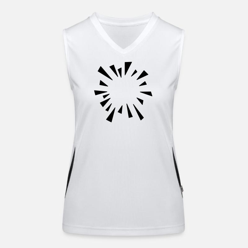 Comic Effekt geplatzter Luftballon Funktionelles Kontrast-Tank Top für Frauen