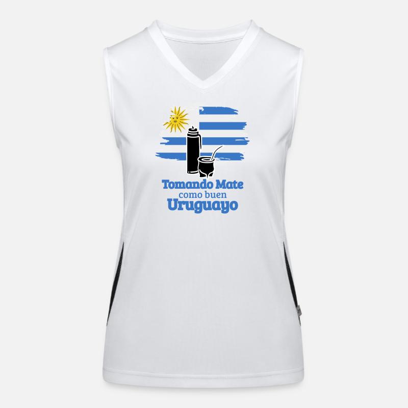 Style uruguayen avec maté Débardeur respirant contrasté Femme