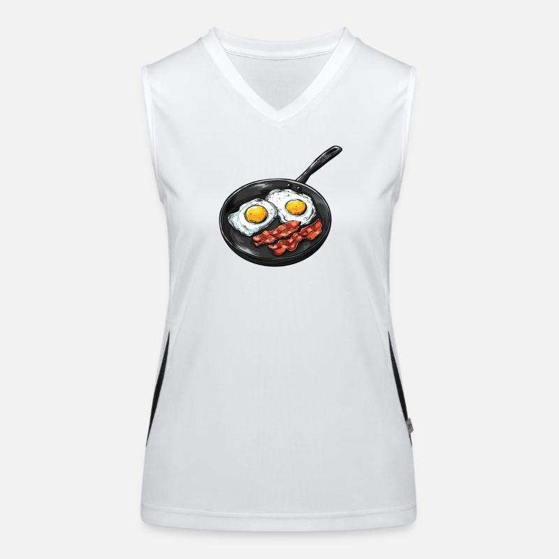 Cuisine Breakfast Scene Women's Functional Contrast Tank Top
