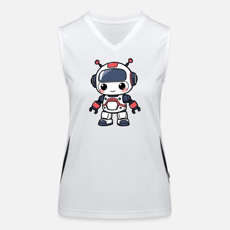 Roboter Funktionelles Kontrast-Tank Top für Frauen