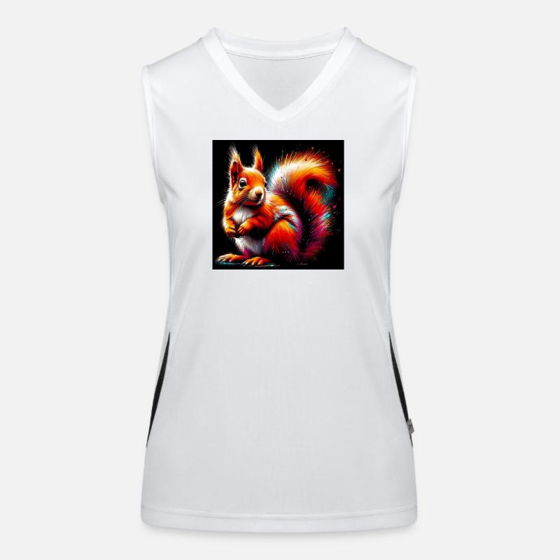 Eichhörnchen Funktionelles Kontrast-Tank Top für Frauen