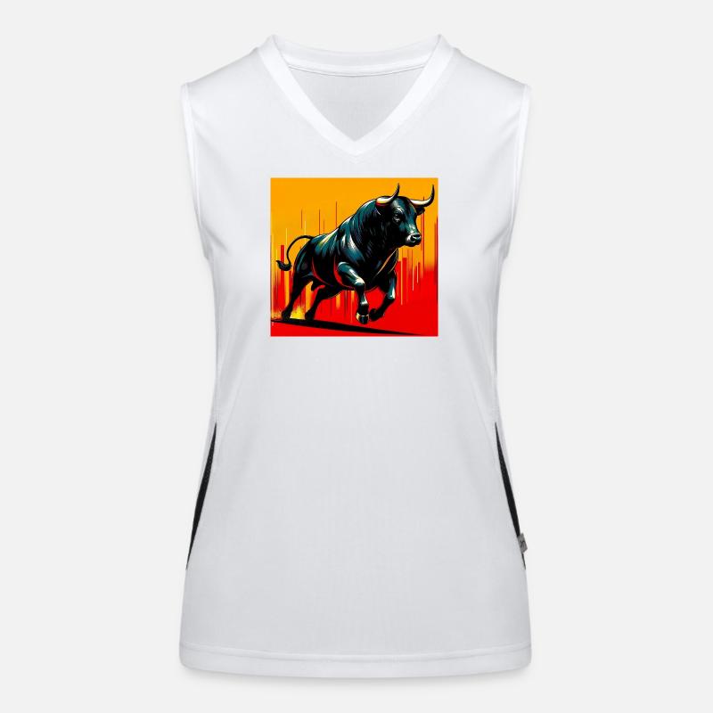Stier Funktionelles Kontrast-Tank Top für Frauen