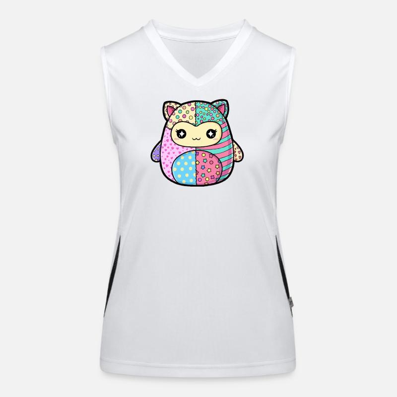Patchwork Kitten Pastellfarben Funktionelles Kontrast-Tank Top für Frauen