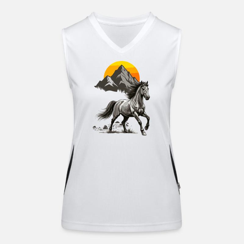 Galloping Summit Sunset Women's Functional Contrast Tank Top