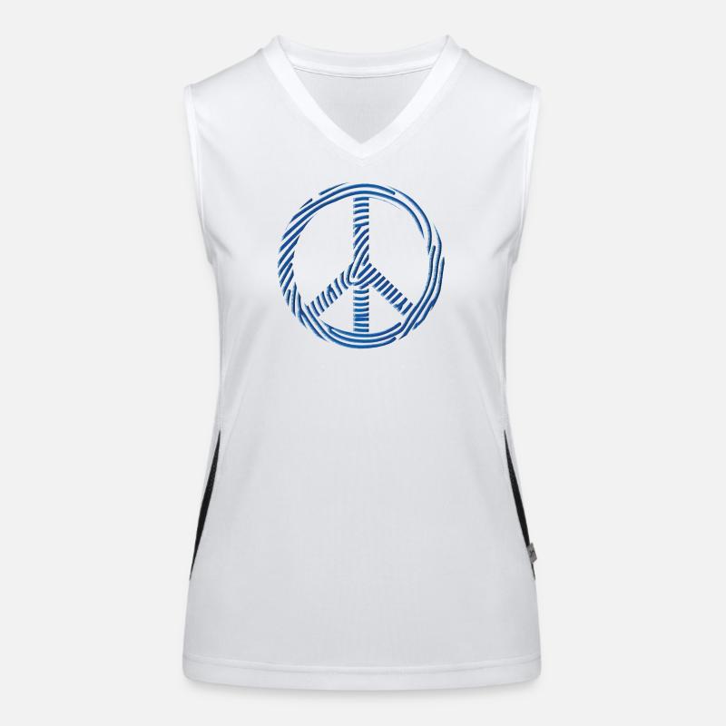 Peace-Zeichen Funktionelles Kontrast-Tank Top für Frauen