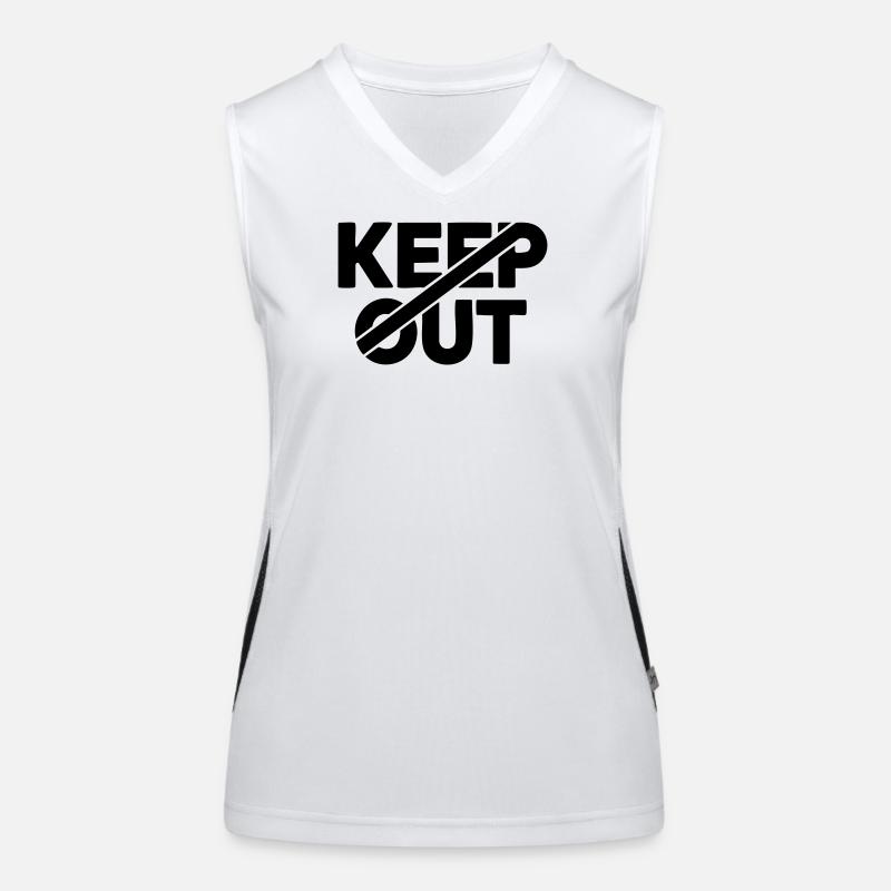 Keep Out Warning Sign Women's Functional Contrast Tank Top