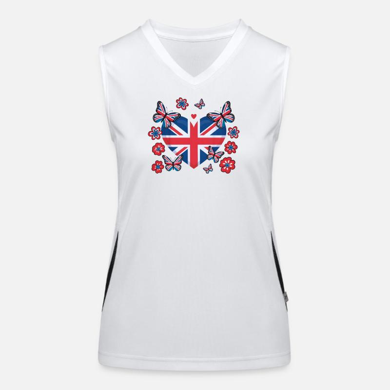 Union Jack Heart Bloom Women's Functional Contrast Tank Top