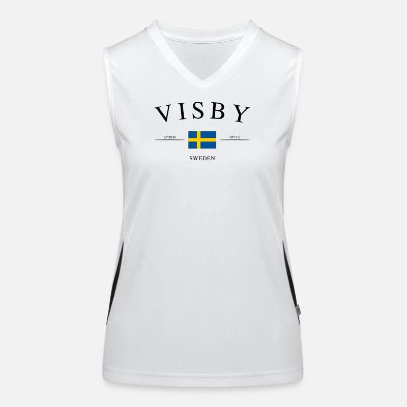 Visby, Suède – Souvenir et cadeau de vacances Débardeur respirant contrasté Femme