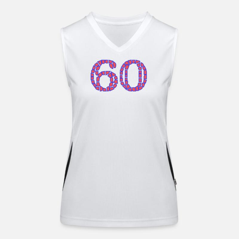 60. 60 ANS. 60e ANNIVERSAIRE. ANNIVERSAIRE 60 ANS. Débardeur respirant contrasté Femme