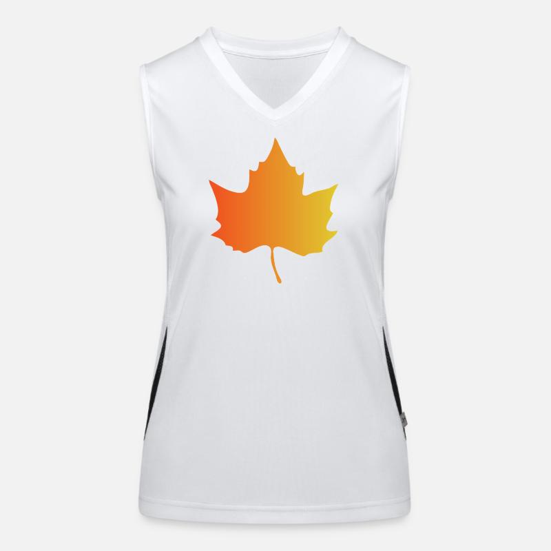Autumn Gradient Maple Leaf Women's Functional Contrast Tank Top