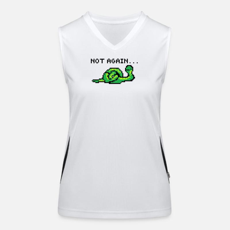pixelart snake Women's Functional Contrast Tank Top