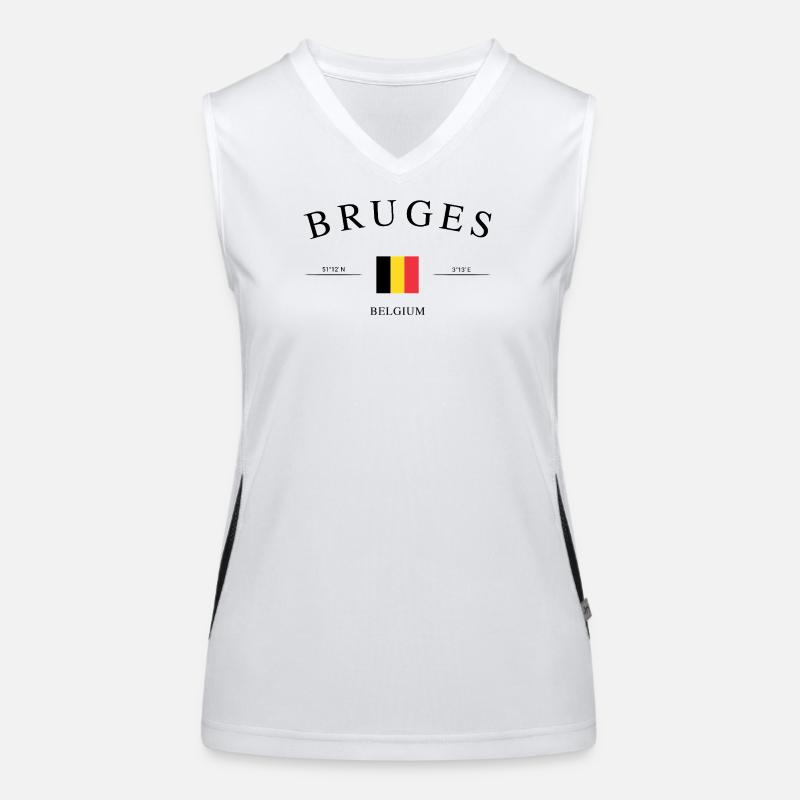 Bruges Belgium – Holiday Souvenir & Gift Women's Functional Contrast Tank Top