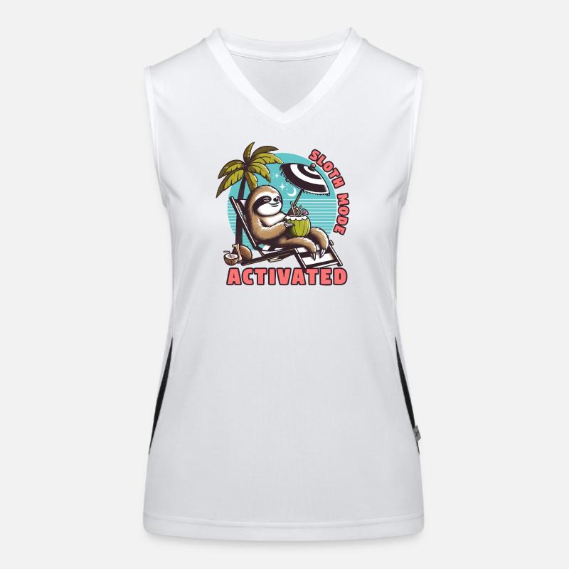 Faultiermodus - Sloth Mode Activated Faultier Rela Funktionelles Kontrast-Tank Top für Frauen