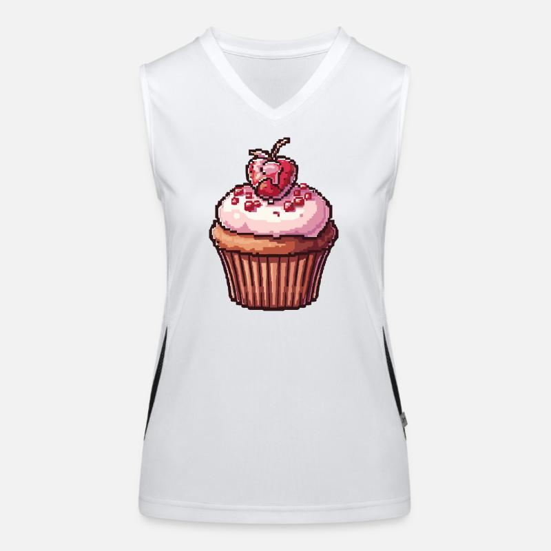 Cupcake Pixel Rétro Débardeur respirant contrasté Femme