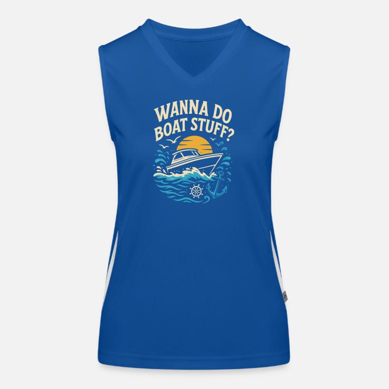 Do you want to do boating things? Women's Functional Contrast Tank Top