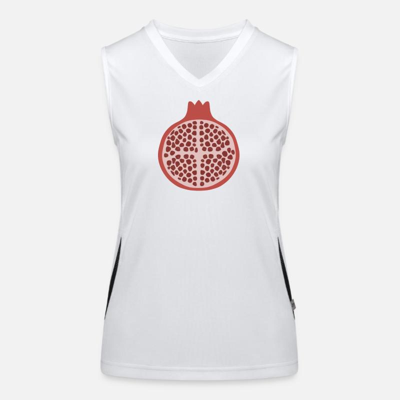 Granatapfel-Hälfte Funktionelles Kontrast-Tank Top für Frauen