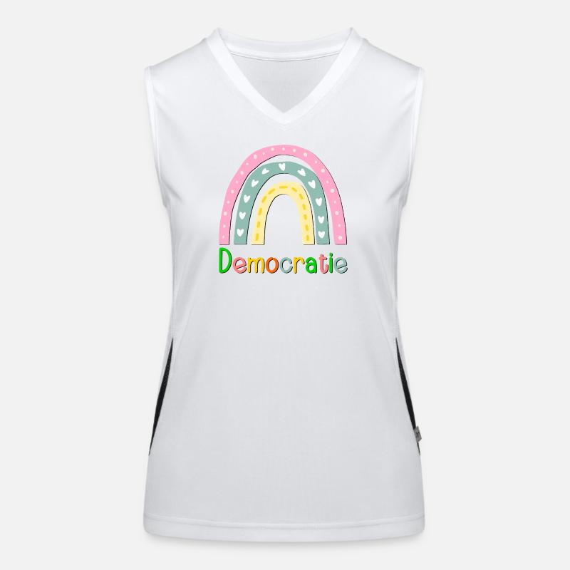 Regenbogen-Demokratie Funktionelles Kontrast-Tank Top für Frauen