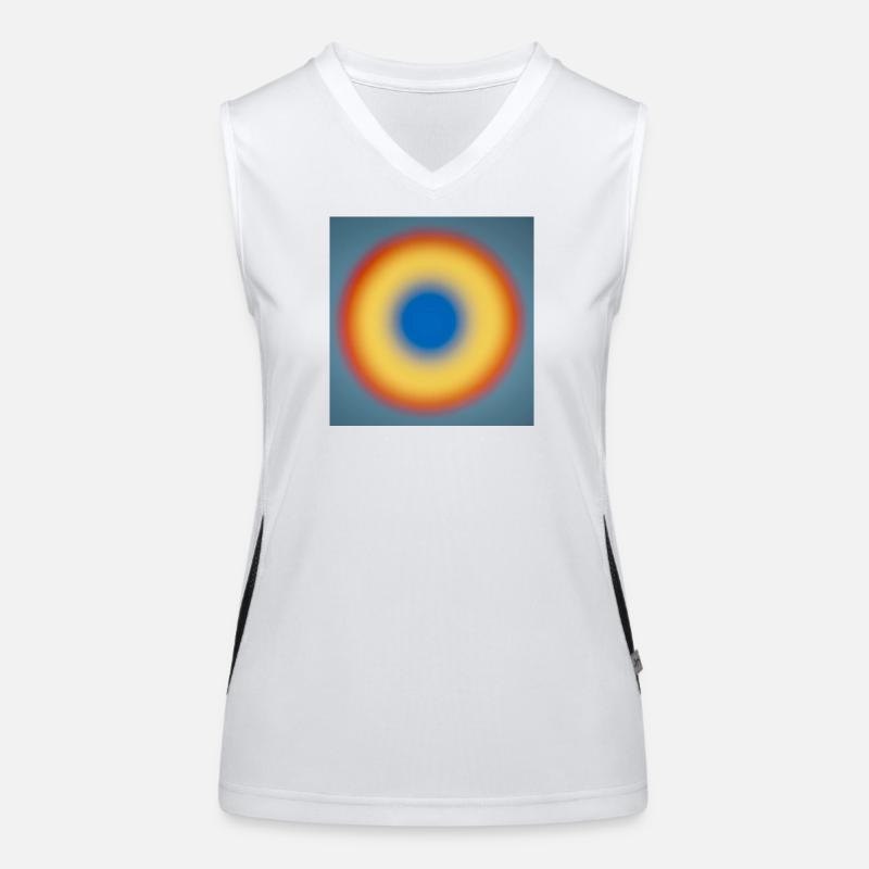 Blauer circle_001 Funktionelles Kontrast-Tank Top für Frauen