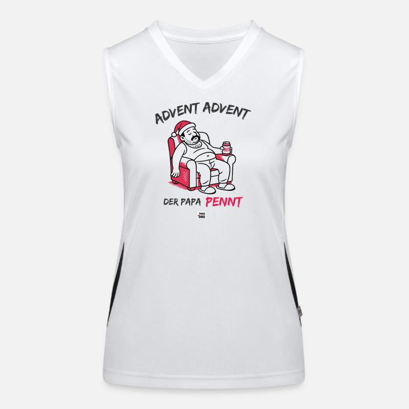 Advent, Advent, dad sleeps Women's Functional Contrast Tank Top
