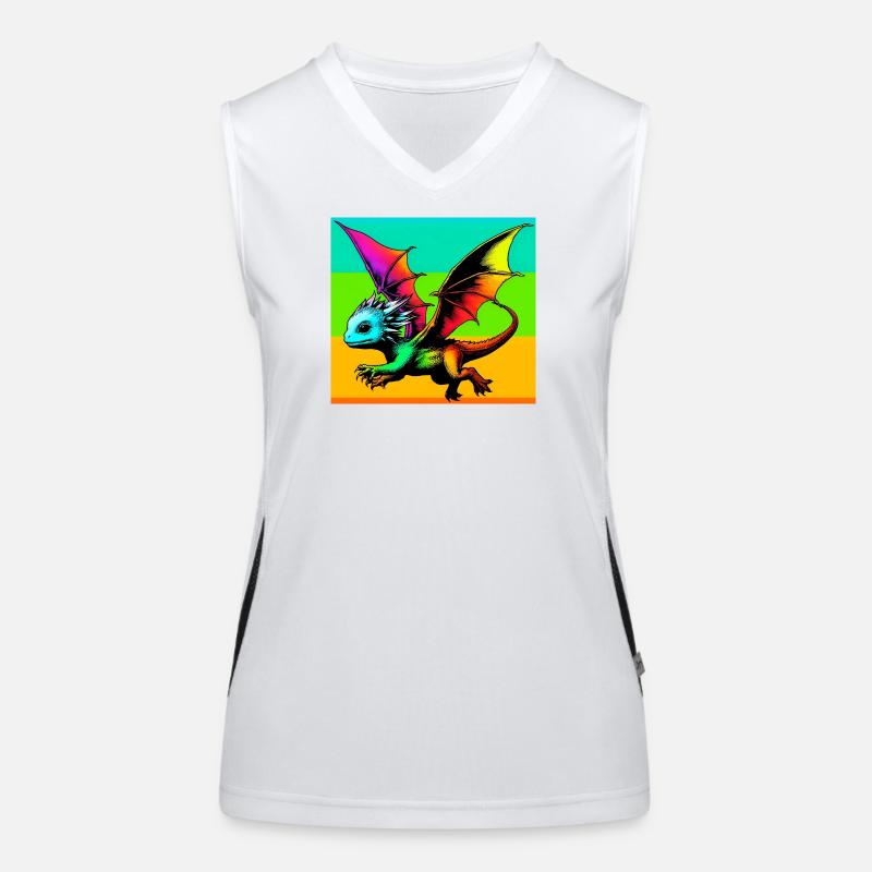 Drache Funktionelles Kontrast-Tank Top für Frauen