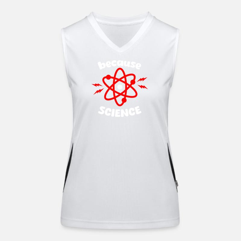 Because Science Atom Red Women's Functional Contrast Tank Top