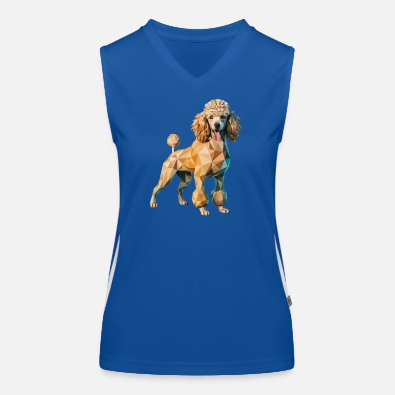 Pudel - Cooles Low Poly Logo Funktionelles Kontrast-Tank Top für Frauen