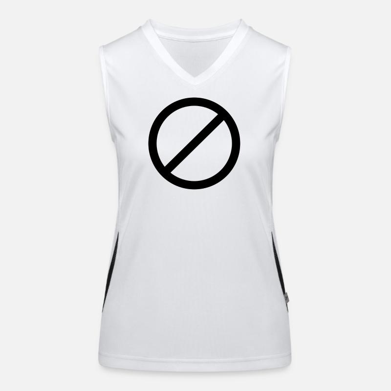 Not Allowed Sign Women's Functional Contrast Tank Top