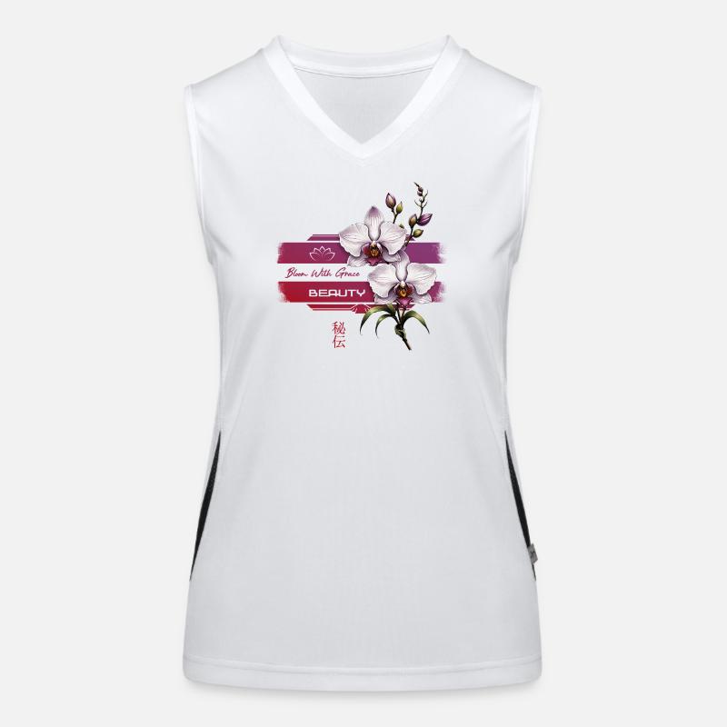 Orchideenblüte mit Anmut Funktionelles Kontrast-Tank Top für Frauen