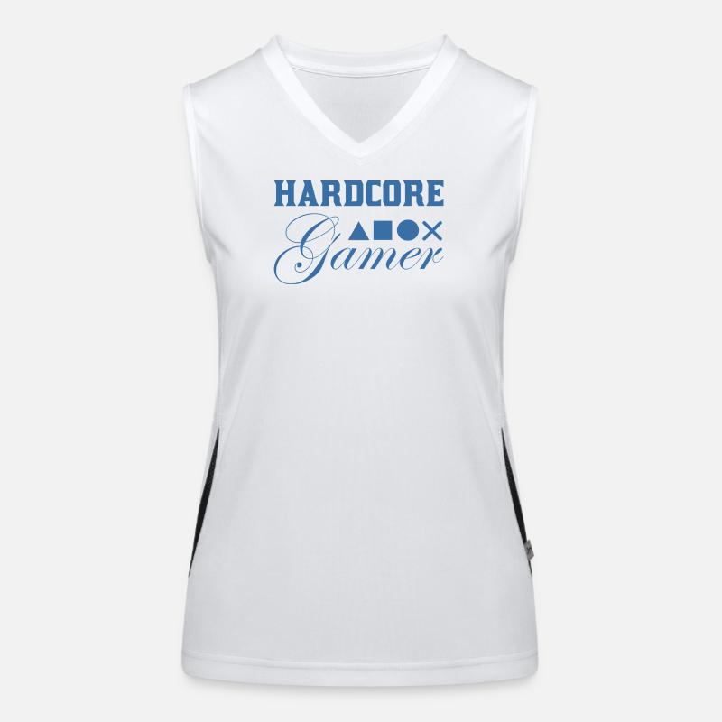 Hardcore Gamer Geometry Blue Women's Functional Contrast Tank Top