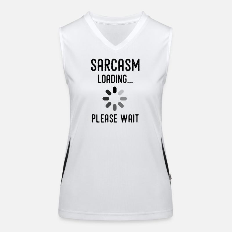 sarcasm loading, please wait Women's Functional Contrast Tank Top
