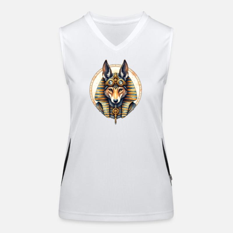 Egyptian Husky Steampunk Style Women's Functional Contrast Tank Top