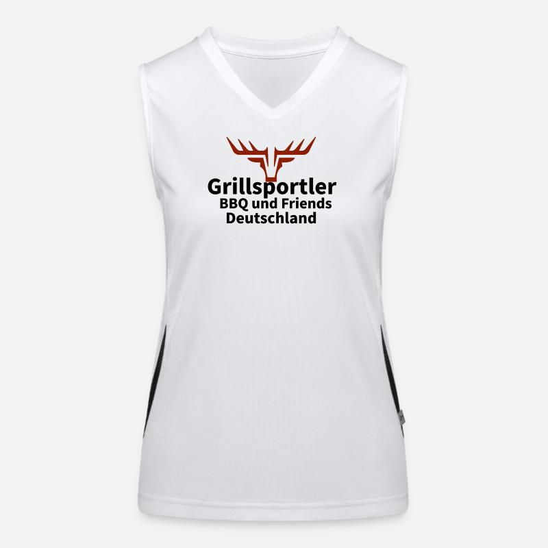 Hirschkopf Silhouette Rust Funktionelles Kontrast-Tank Top für Frauen