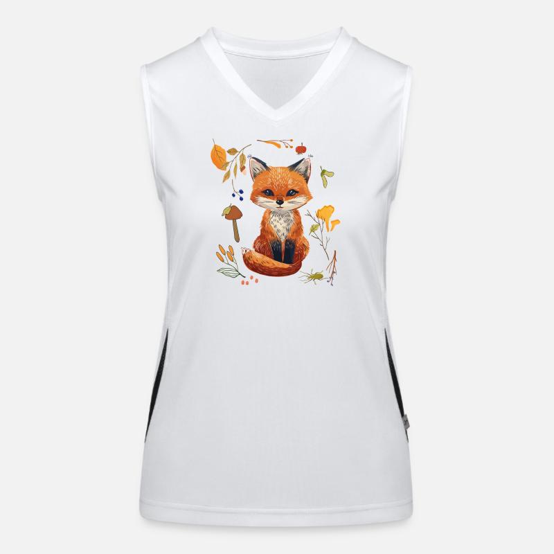 Fuchs im Wald Funktionelles Kontrast-Tank Top für Frauen
