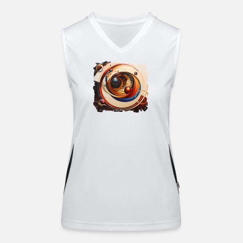 Vortex Raumring Kosmos Funktionelles Kontrast-Tank Top für Frauen