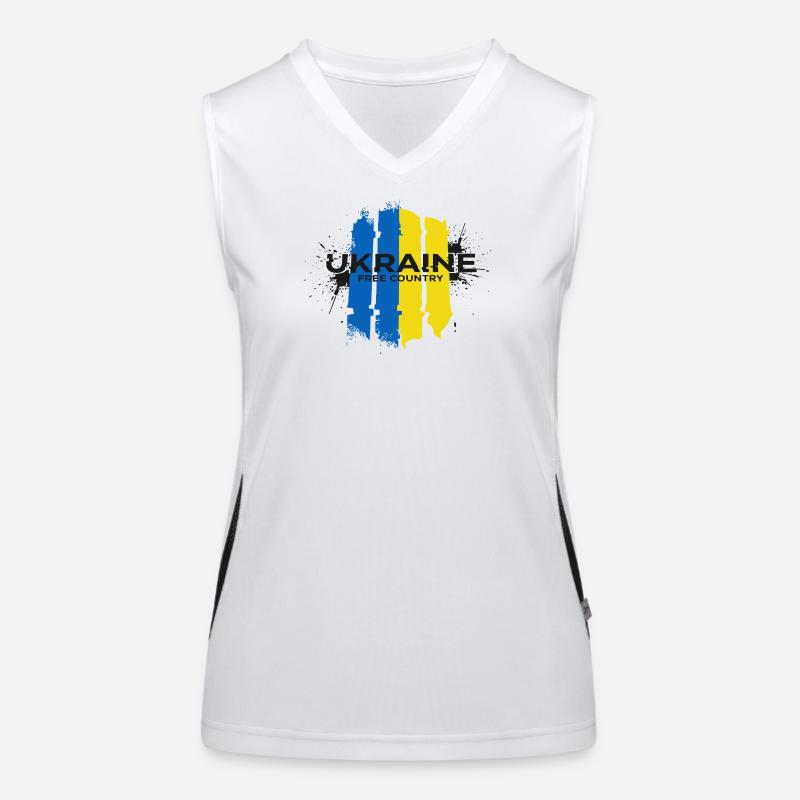 L’Ukraine Pays Libre Drapeau Art Débardeur respirant contrasté Femme