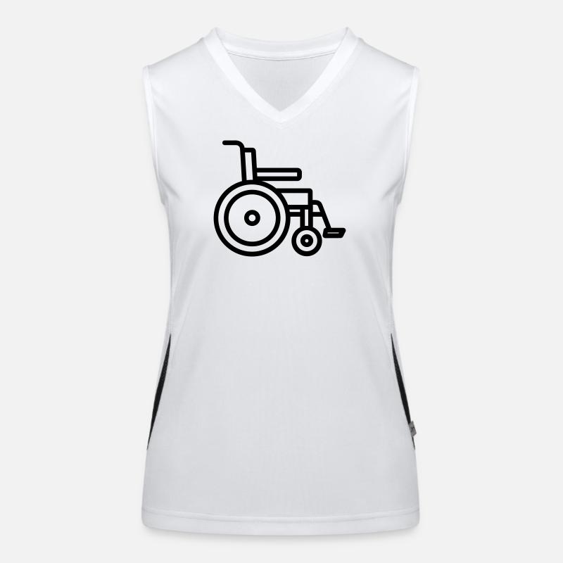 Rollstuhl Funktionelles Kontrast-Tank Top für Frauen