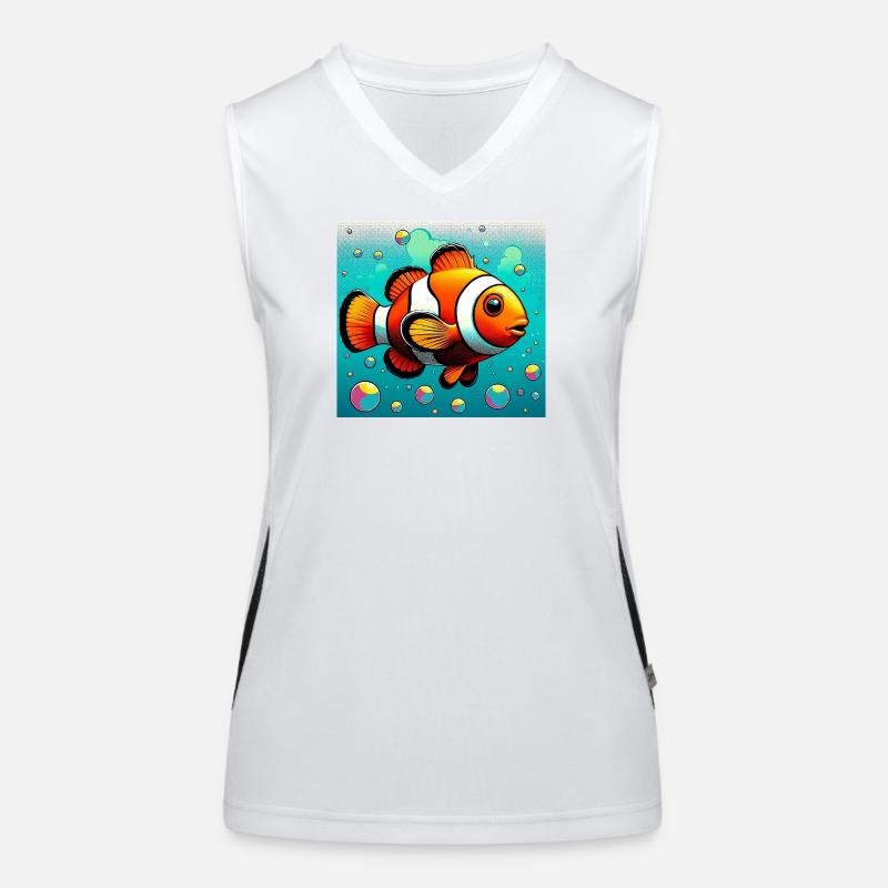 Clownfisch Funktionelles Kontrast-Tank Top für Frauen