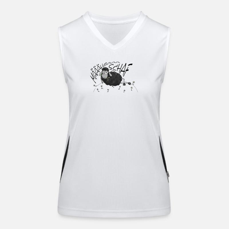 Lustiges Schaf Funktionelles Kontrast-Tank Top für Frauen