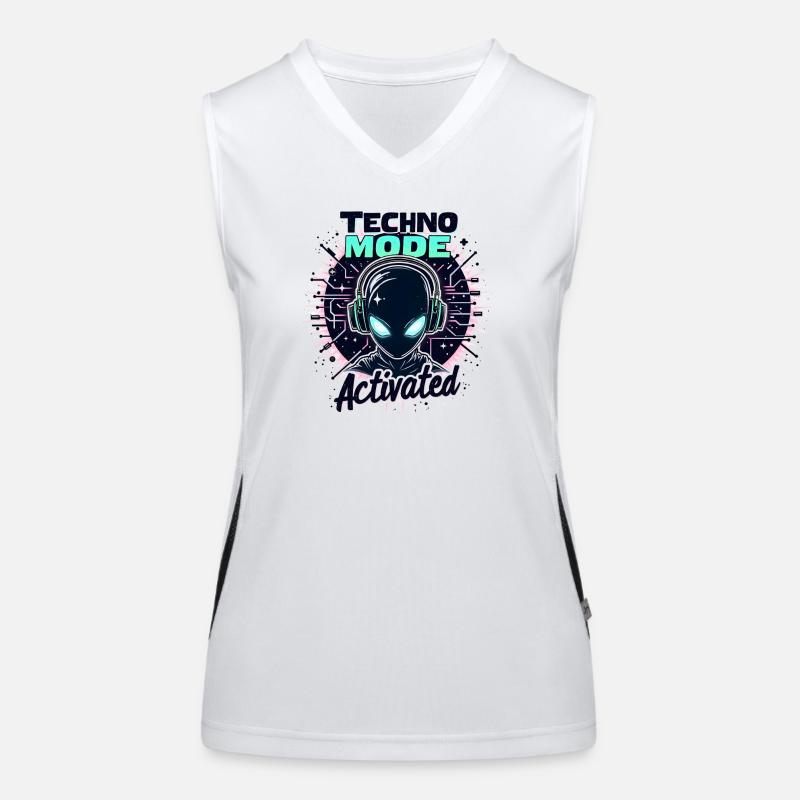 Mode Techno activé – Rave Music Débardeur respirant contrasté Femme
