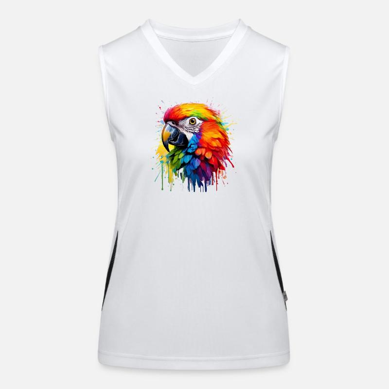 Bunter Paradiespapagei Splash Funktionelles Kontrast-Tank Top für Frauen