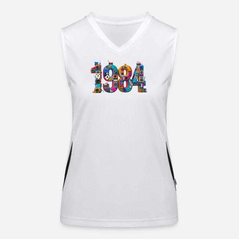 1984 – Abitur, Geburt oder Heirat  Funktionelles Kontrast-Tank Top für Frauen