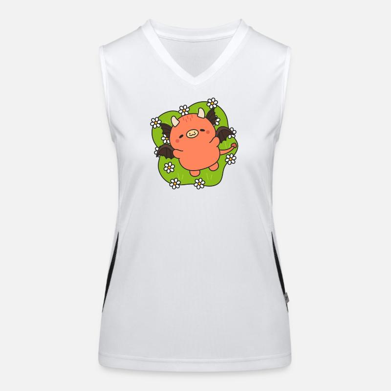 Friedlicher Blumendämon Funktionelles Kontrast-Tank Top für Frauen