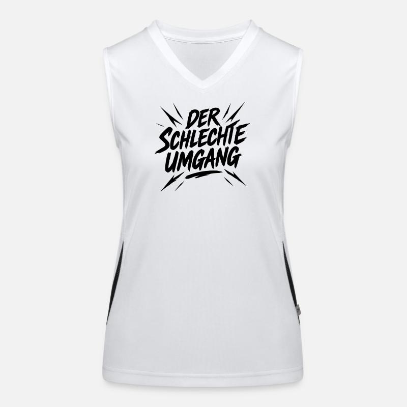 The Bad Handling - Funny Statement Women's Functional Contrast Tank Top