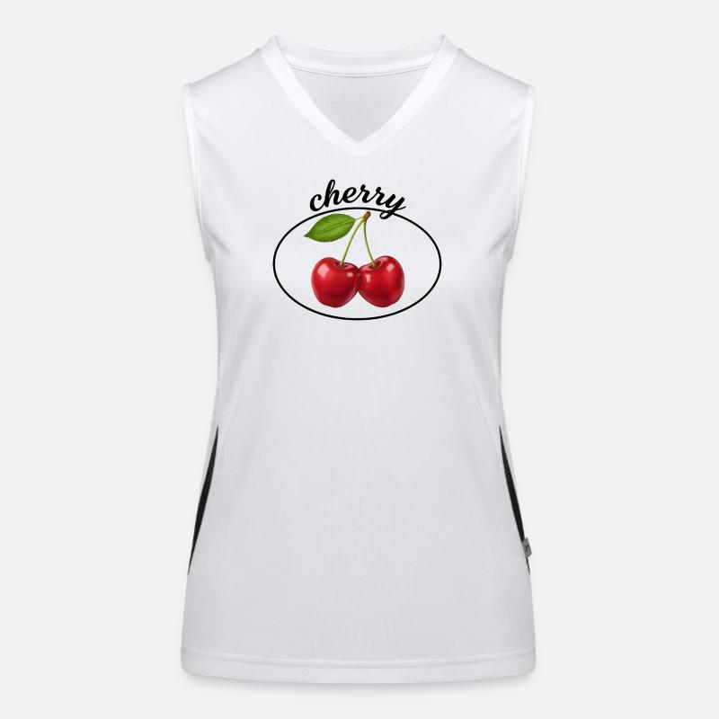 Cherry Duo Emblem Funktionelles Kontrast-Tank Top für Frauen